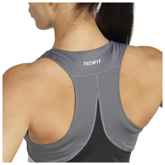 Adidas Γυναικεία αμάνικη μπλούζα Techfit Colorblock Training Crop Tank Top